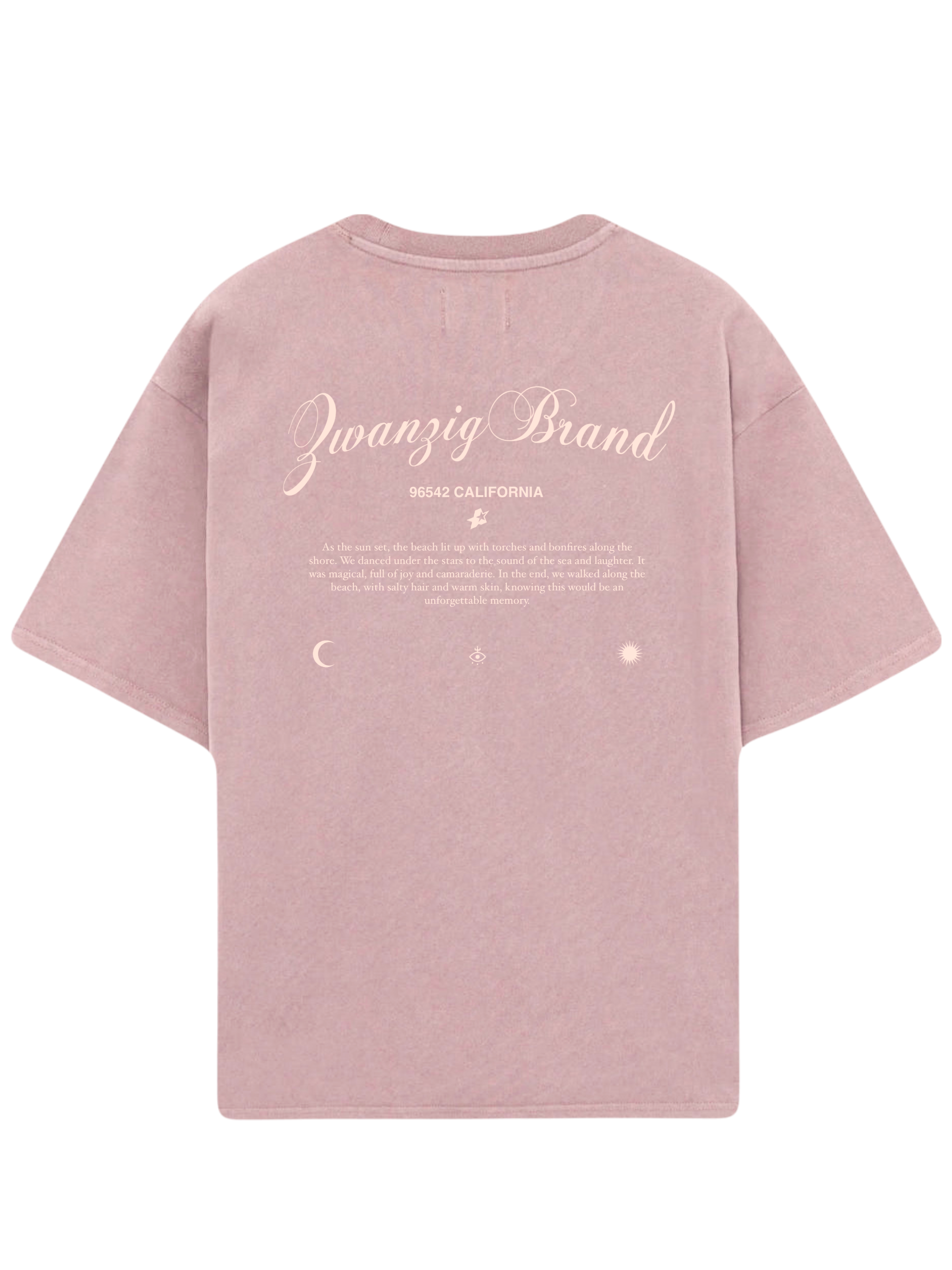 Camiseta oversize color rosa llamada CALIFORNIA ROSE