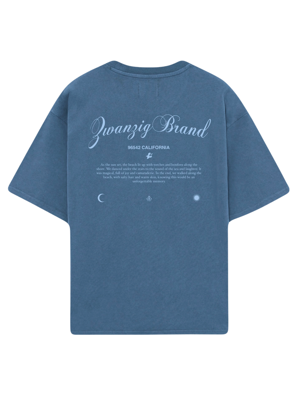 Camiseta  oversize color azul marino llamada CALIFORNIA