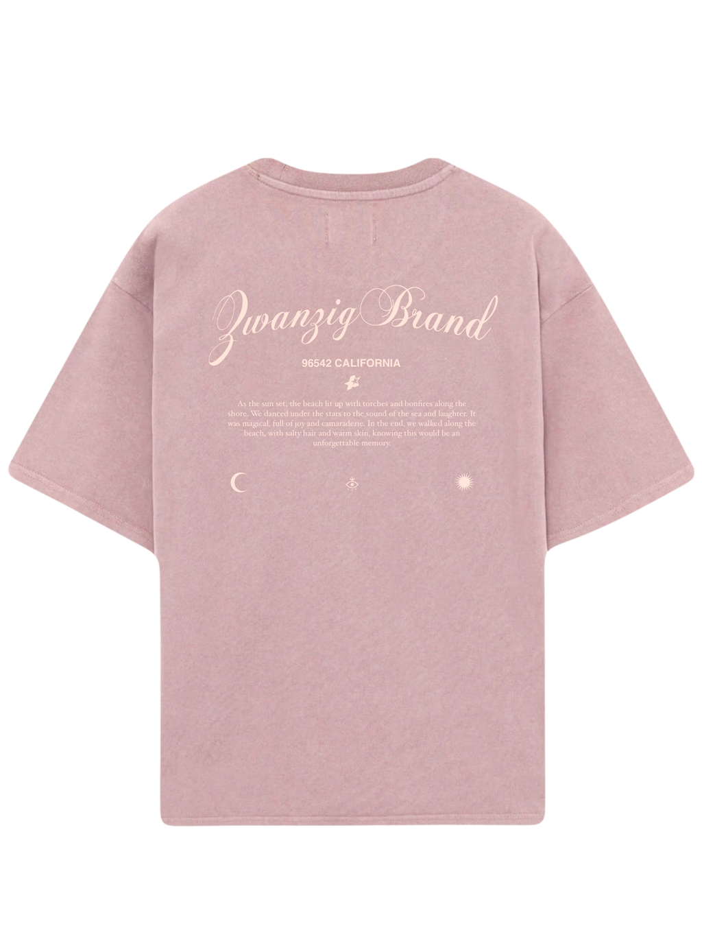 Camiseta  oversize color rosa llamada CALIFORNIA ROSE