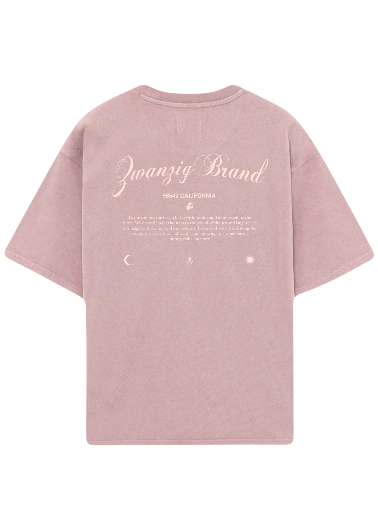 Camiseta  oversize color rosa llamada CALIFORNIA ROSE