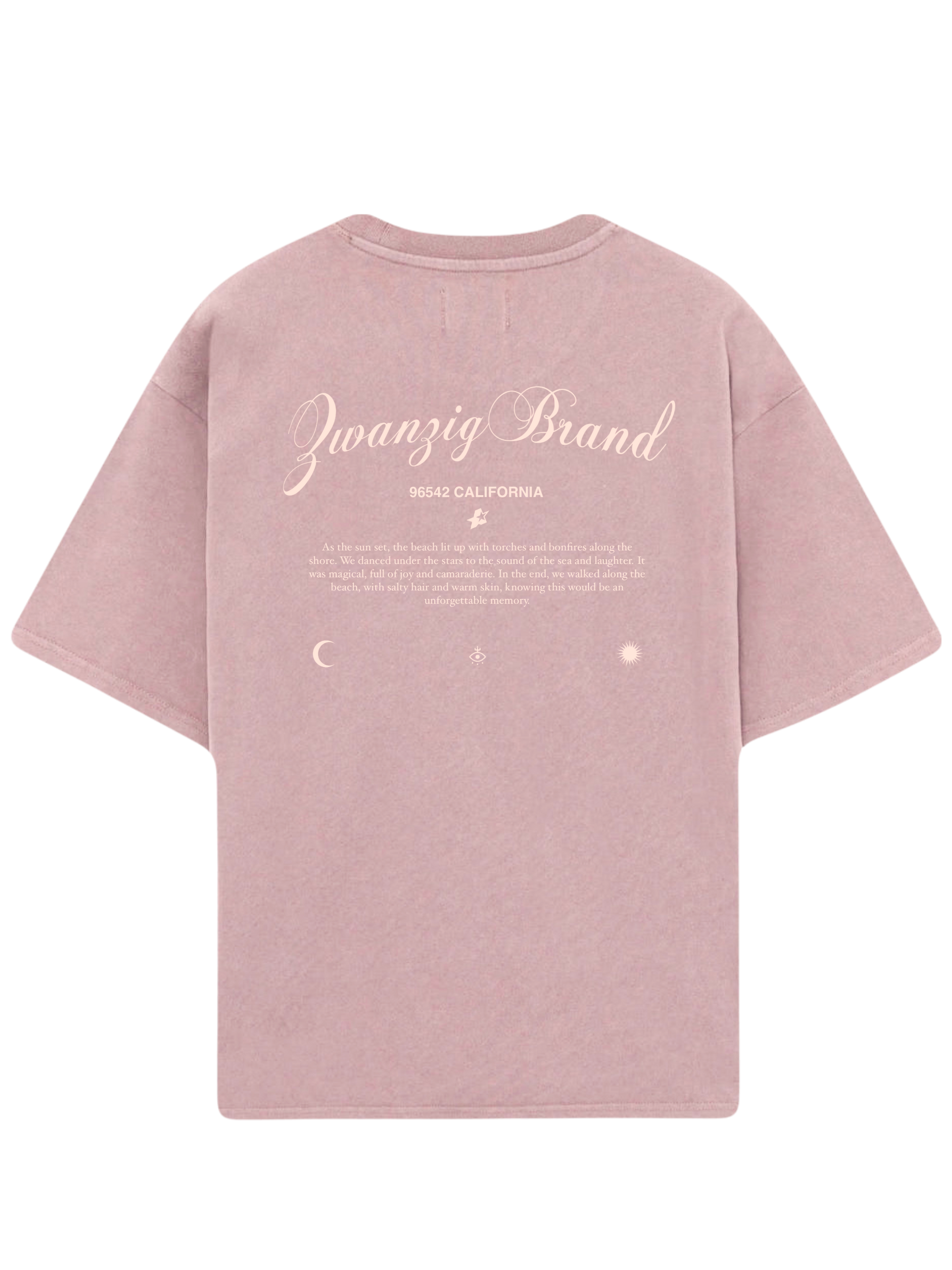 Camiseta  oversize color rosa llamada CALIFORNIA ROSE