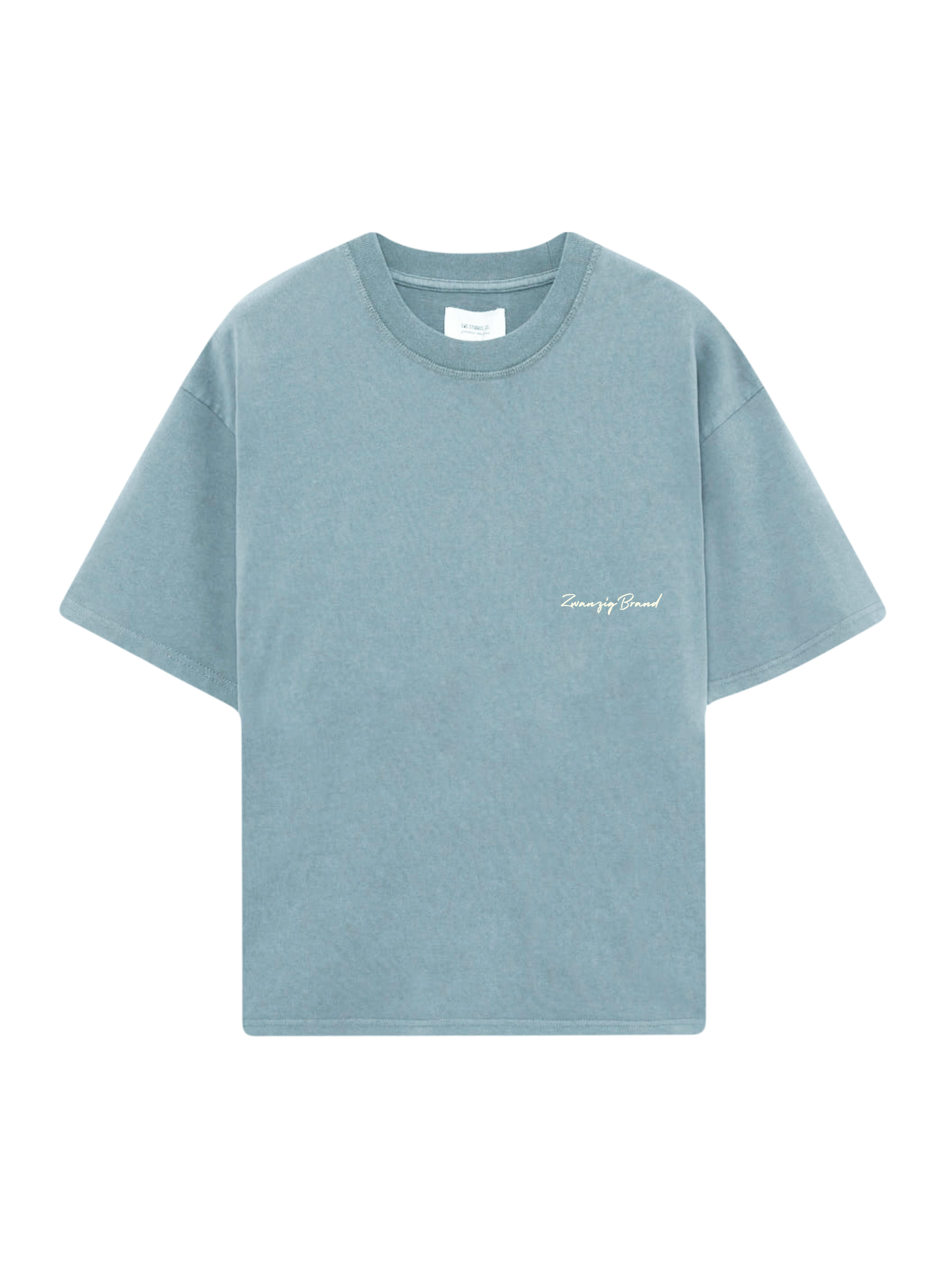 Camiseta Adventure color azul claro oversize
