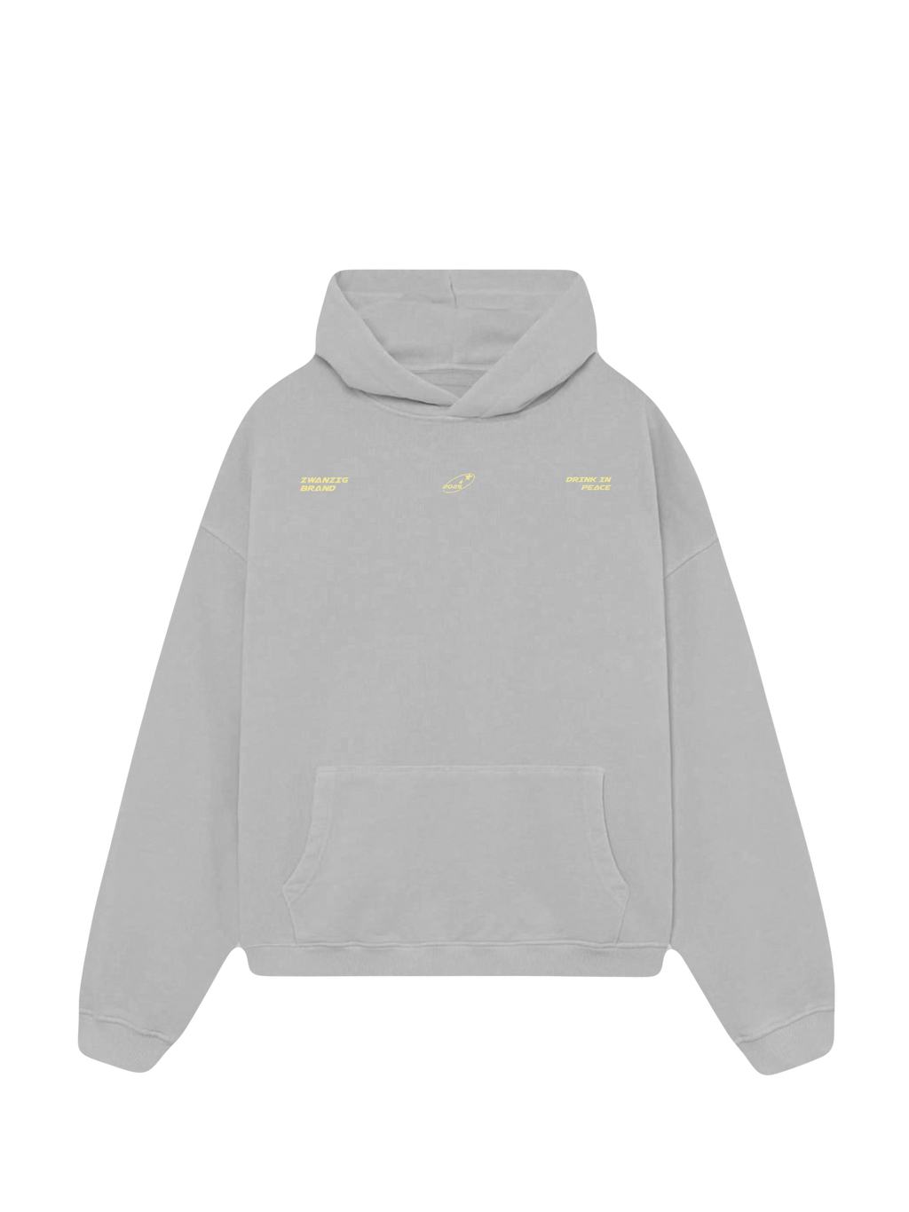 Sudadera  oversize color gris claro llamada ZWANZIG