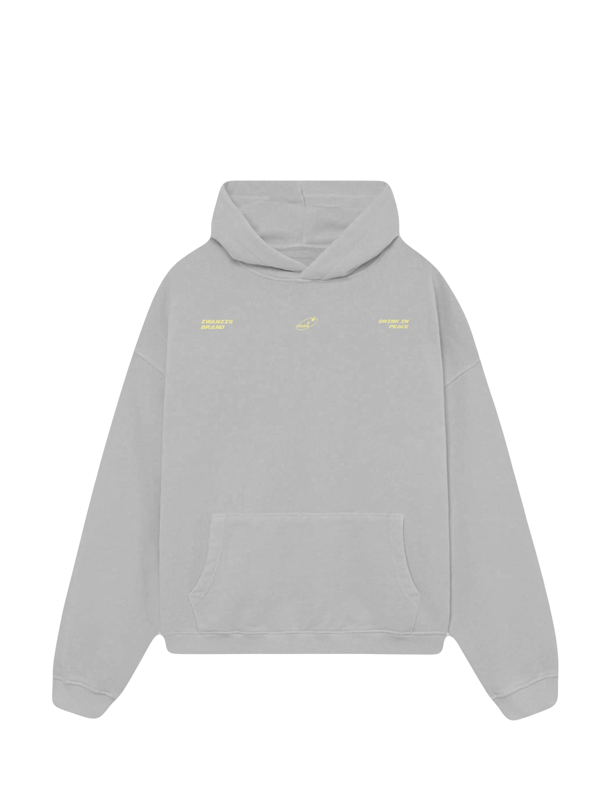 Sudadera  oversize color gris claro llamada ZWANZIG