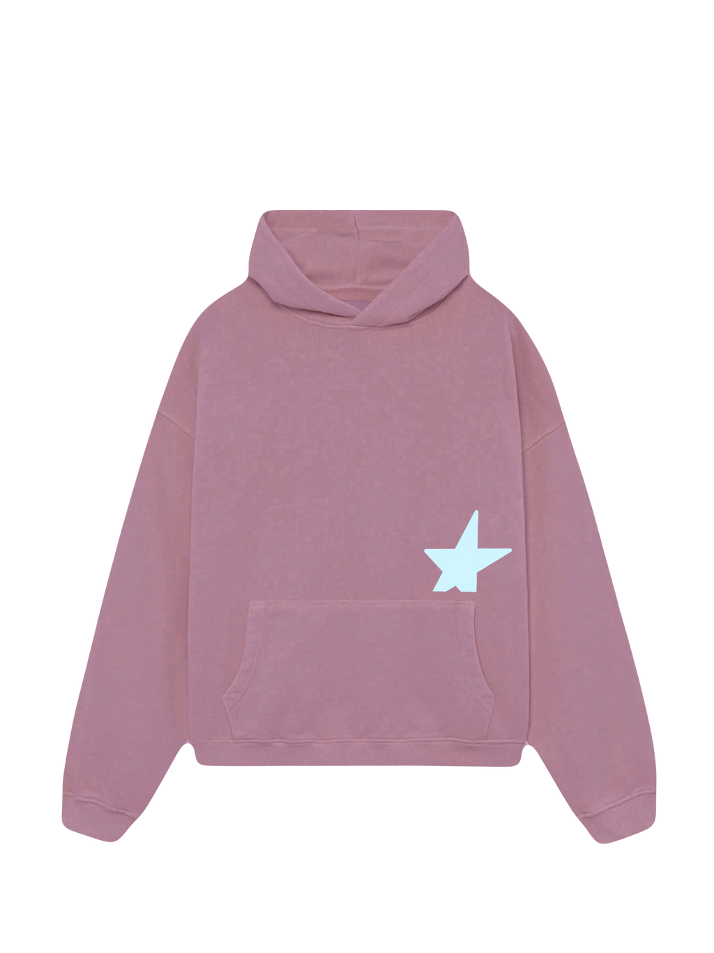 Sudadera  oversize color rosa morado llamada STARZIG
