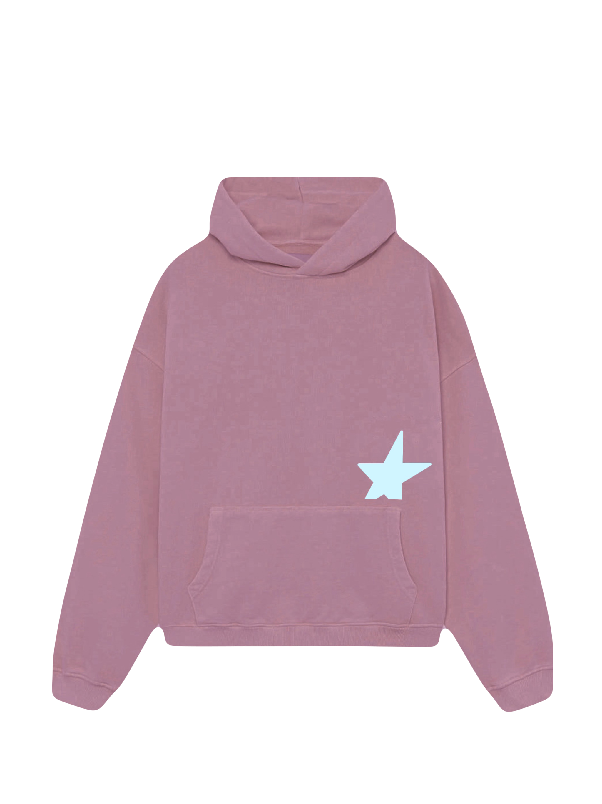 Sudadera  oversize color rosa morado llamada STARZIG