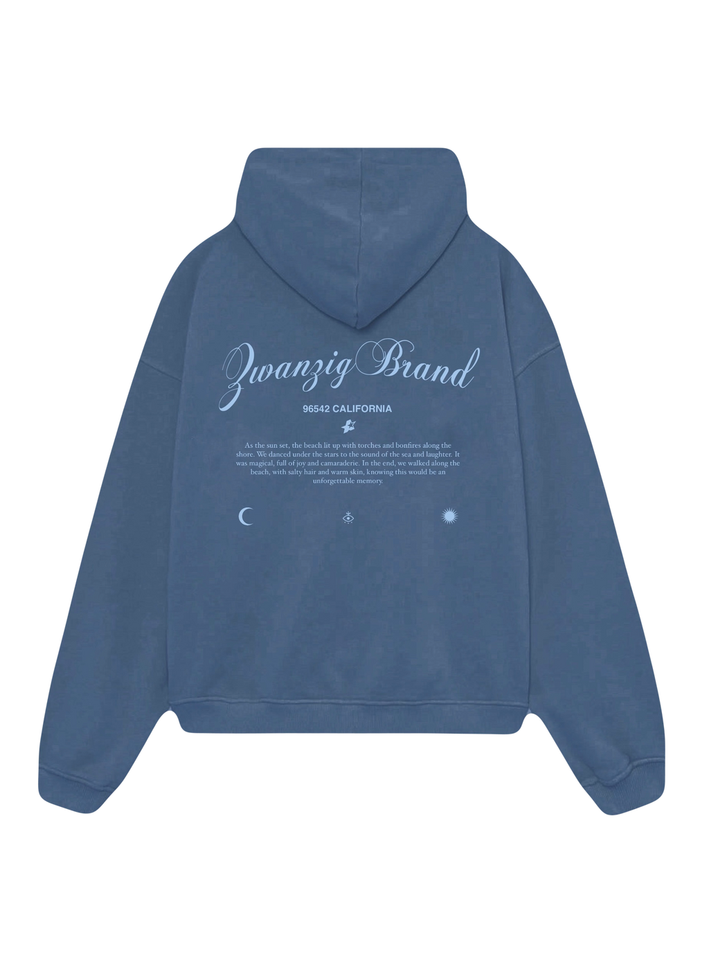Sudadera oversize color azul marino llamada CALIFORNIA