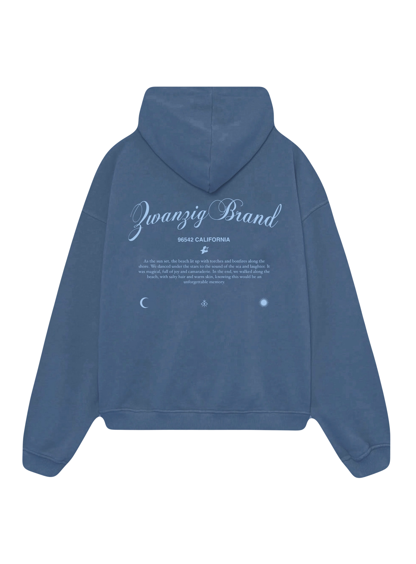Sudadera oversize color azul marino llamada CALIFORNIA
